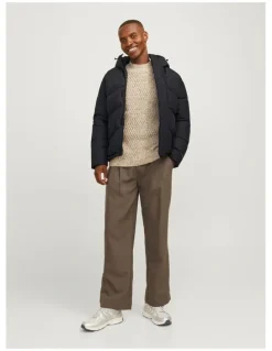 Jack & Jones World Puffer Jacket in Black