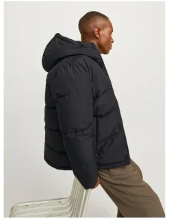 Jack & Jones World Puffer Jacket in Black
