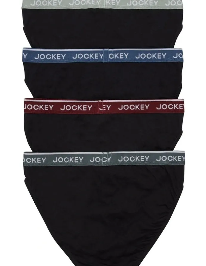 Jockey Brief 4 Pack in Black