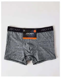 Jockey Comfort Classics Microfibre Marle Trunks Pack Of 2 in Black