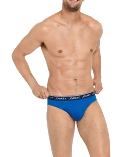 Jockey Cotton Briefs 4 Pack in Navy/Blue