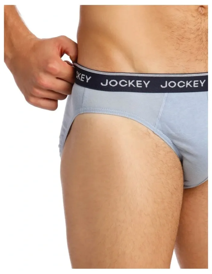 Jockey Cotton Briefs 4 Pack in Navy/Blue