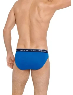 Jockey Cotton Briefs 4 Pack in Navy/Blue