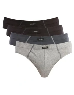Jockey Cotton Briefs 4 Pack in Multi