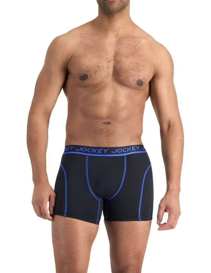 Jockey Performance Mesh Midway Trunks in Black
