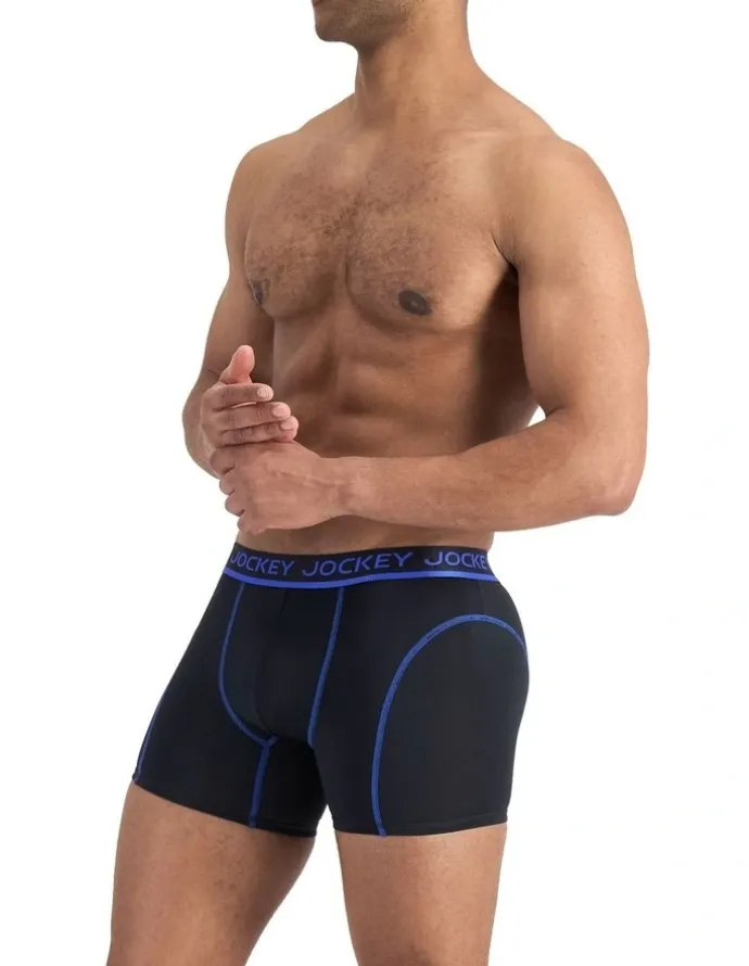 Jockey Performance Mesh Midway Trunks in Black