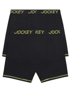 Jockey Performance Active Midway Cotton 2 Pack in Black