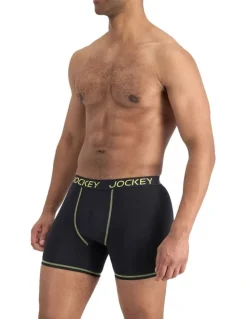 Jockey Performance Active Midway Cotton 2 Pack in Black