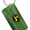 John Deere Rectangular Key Ring/Chain Trademark Premium Acylic in Green/Black