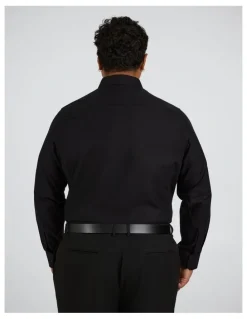 Johnny Bigg Ace Easycare Twill Dress Shirt in Black