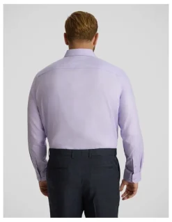 Johnny Bigg Ace Easycare Twill Dress Shirt in Lilac