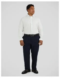 Johnny Bigg Ace Easycare Twill Dress Shirt in White
