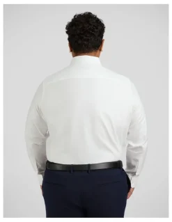 Johnny Bigg Ace Easycare Twill Dress Shirt in White