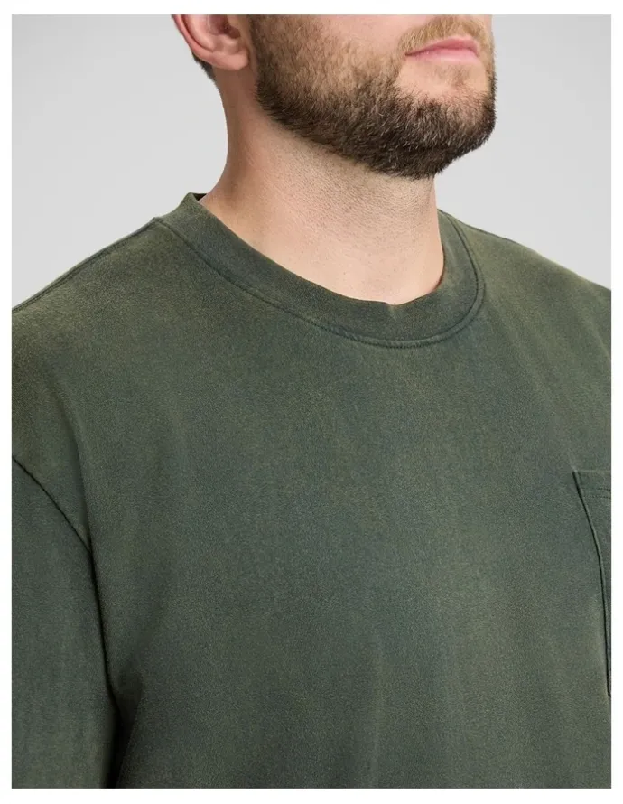 Johnny Bigg Acid Wash Relaxed Fit Tee in Washed Khaki