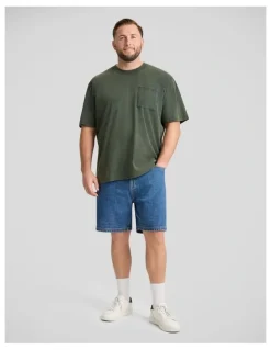 Johnny Bigg Acid Wash Relaxed Fit Tee in Washed Khaki