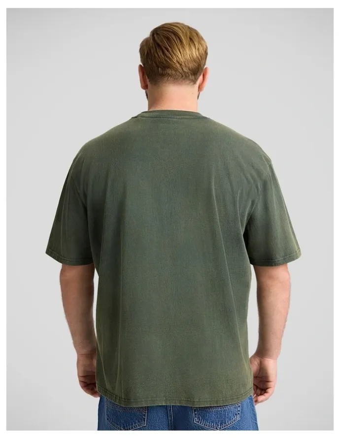 Johnny Bigg Acid Wash Relaxed Fit Tee in Washed Khaki