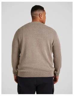 Johnny Bigg Acid Wash Sweater in Taupe