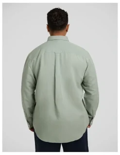Johnny Bigg Anders Linen Shirt in Sage