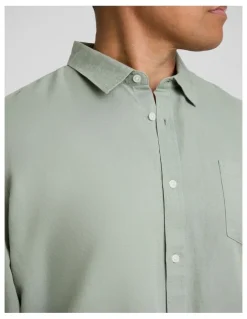 Johnny Bigg Anders Linen Shirt in Sage