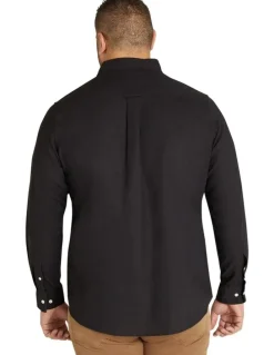 Johnny Bigg Anders Linen Blend Shirt in Black