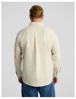 Johnny Bigg Anders Linen Shirt in Latte