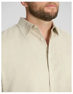 Johnny Bigg Anders Linen Shirt in Latte