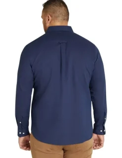 Johnny Bigg Anders Linen Shirt in Navy