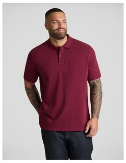 Johnny Bigg Asher Pique Polo in Burgundy