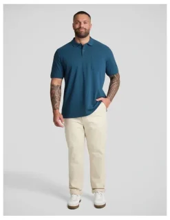 Johnny Bigg Asher Pique Polo in Teal