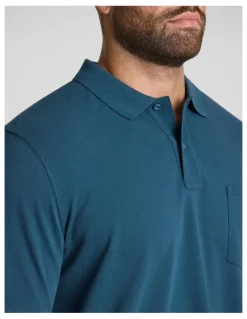Johnny Bigg Asher Pique Polo in Teal