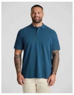 Johnny Bigg Asher Pique Polo in Teal