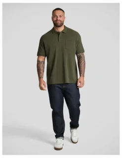 Johnny Bigg Asher Pique Polo in Olive