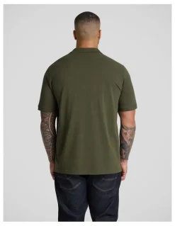 Johnny Bigg Asher Pique Polo in Olive