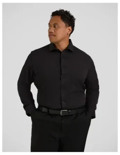 Johnny Bigg Atlas Modal Dress Shirt in Black