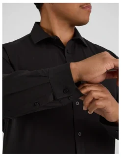 Johnny Bigg Atlas Modal Dress Shirt in Black