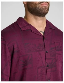Johnny Bigg Basque Relaxed Fit Shirt in Burgundy