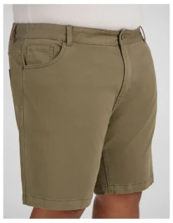 Johnny Bigg Baxter Slim Denim Short in Khaki