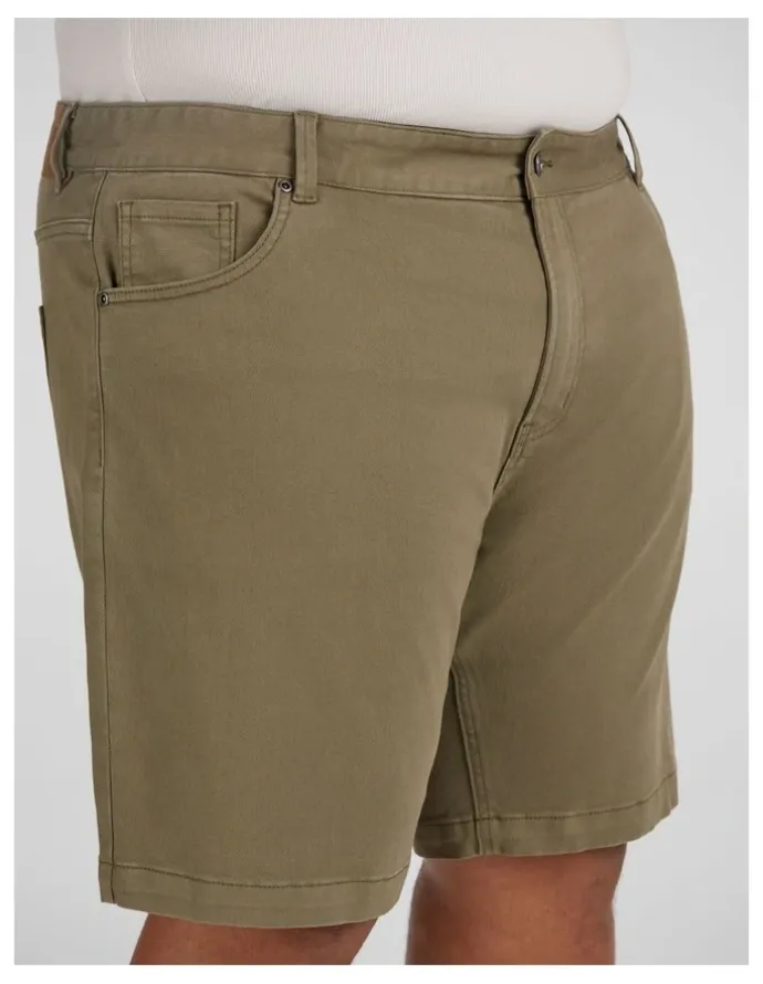 Johnny Bigg Baxter Slim Denim Short in Khaki