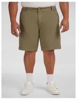 Johnny Bigg Baxter Slim Denim Short in Khaki