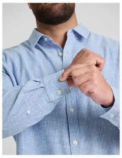 Johnny Bigg Beau Casual Stripe Shirt in Blue