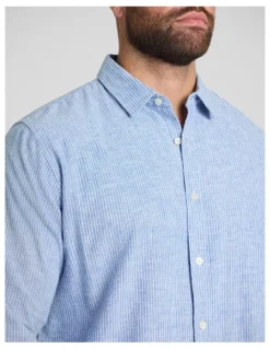 Johnny Bigg Beau Casual Stripe Shirt in Blue