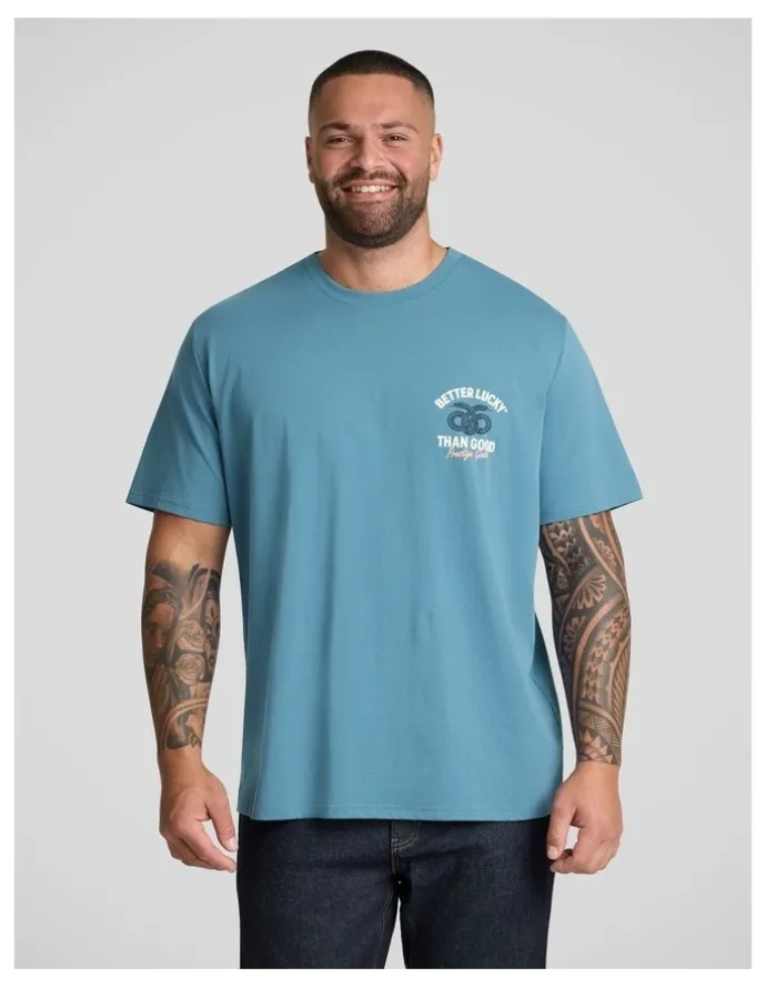 Johnny Bigg Better Crew Neck Tee in Blue