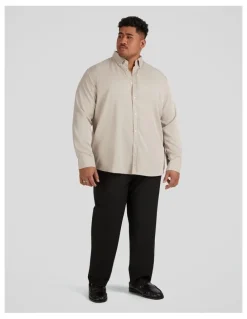Johnny Bigg Bobby Relaxed Viscose Shirt in Stone