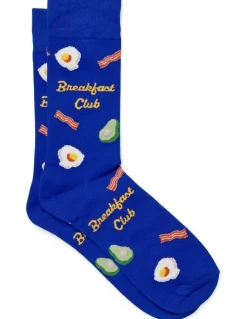 Johnny Bigg Breakfast Club Fancy Sock in Royal Blue