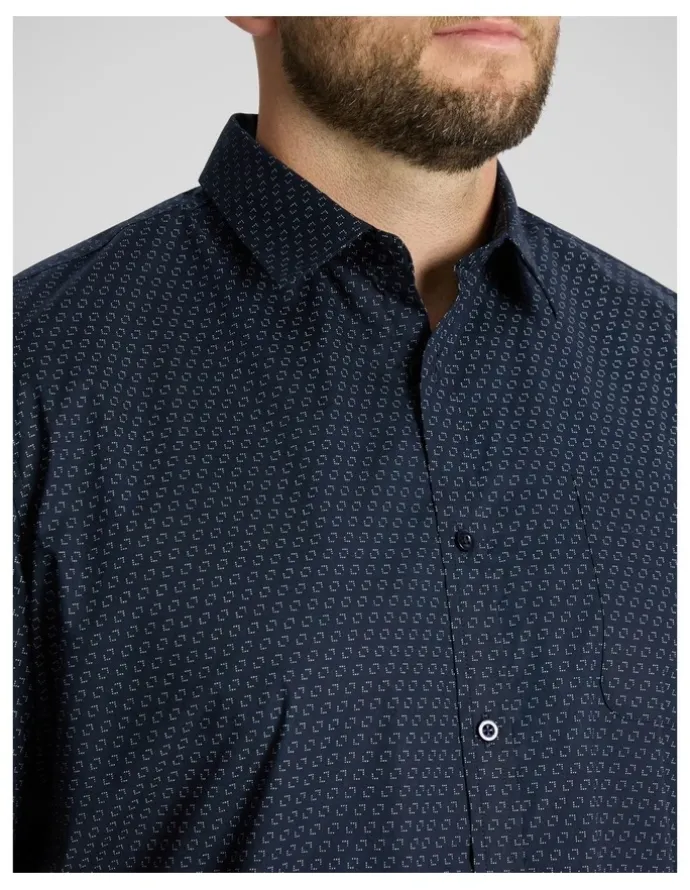 Johnny Bigg Butler Stretch Shirt in Navy