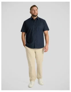 Johnny Bigg Butler Stretch Shirt in Navy