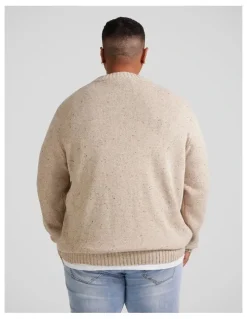Johnny Bigg Cable Knit Sweater in Sand