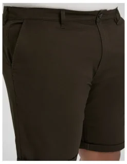 Johnny Bigg Charlie Canvas Short in Khaki