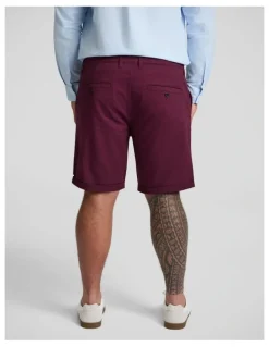 Johnny Bigg Charlie Canvas Short in Burgundy