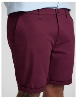 Johnny Bigg Charlie Canvas Short in Burgundy
